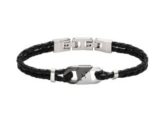 Emporio Armani Fashion kožený náramek pro muže Eagle Logo EGS3171040