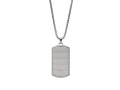 Emporio Armani Módní ocelový náhrdelník Psí známka EGS2986040