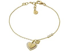 Emporio Armani Romantický pozlacený náramek pro ženy se zirkony Srdce EG3623710