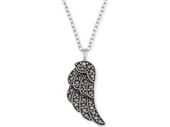 Engelsrufer Stříbrný náhrdelník Křídlo s markazity ERN-LILWING-MA