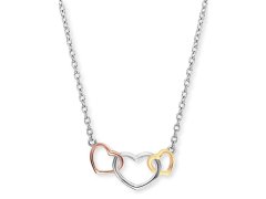 Engelsrufer Stříbrný náhrdelník s barevnými srdci ERN-WITHLOVE-03
