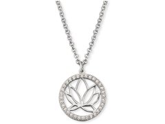 Engelsrufer Stříbrný náhrdelník s lotosovým květem ERN-LOTUS-ZI