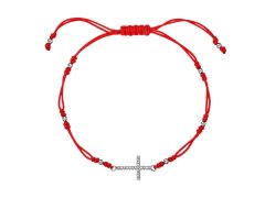 Evolution Group - Pavona Červený kabala náramek s&nbsp;křížkem 13022.3 red