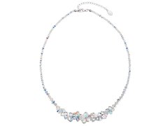 Evolution Group Luxusní stříbrný náhrdelník s krystaly 32028.2