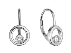 Evolution Group - Pavona Minimalistické visací náušnice se zirkonem 11511.1 crystal