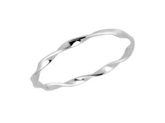 Evolution Group - Pavona Minimalistický stříbrný prsten s krouceným designem 65013 50 mm