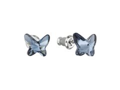 Evolution Group - Pavona Náušnice s modrými krystaly Swarovski Motýl 51048.3 denim blue