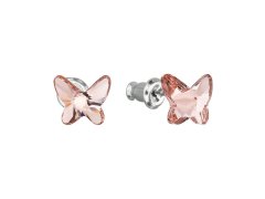 Evolution Group - Pavona Náušnice s růžovo-oranžovými krystaly Swarovski Motýl 51048.3 rose peach