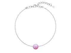 Evolution Group - Pavona Něžný náramek s&nbsp;růžovým syntetickým opálem 13019.3 pink