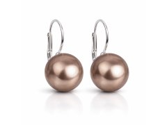 Evolution Group - Pavona Půvabné visací náušnice se syntetickými perlami 71106.3 bronze