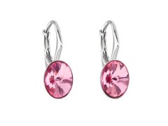 Evolution Group - Pavona Růžové oválné náušnice s krystaly Swarovski 31276.3 rose