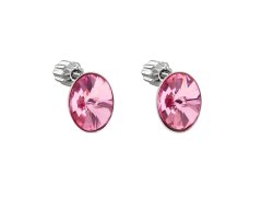 Evolution Group - Pavona Růžové peckové náušnice s krystaly Swarovski 31274.3 rose