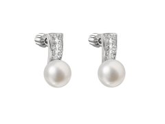 Evolution Group - Pavona Stříbrné náušnice s&nbsp;perlou Pavona 21001.1 bílá
