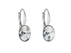 Evolution Group - Pavona Stříbrné oválné náušnice s krystaly Swarovski 31276.5 blue shade