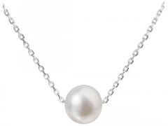 Evolution Group Stříbrný náhrdelník s pravou perlou Pavona 22014.1