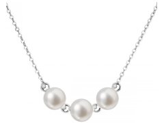Evolution Group Stříbrný náhrdelník s pravými perlami Pavona 22017.1