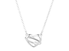 Evolution Group - Pavona Stříbrný náhrdelník Srdce se zirkonem 12099.1 crystal