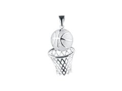 Evolution Group - Pavona Stříbrný přívěsek Basketbalový míč a síť 64024