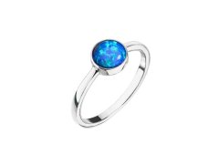 Evolution Group Stříbrný prsten s modrým opálem 15001.3 52 mm