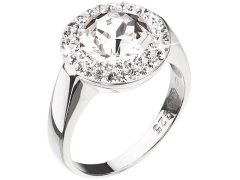 Evolution Group Stříbrný prsten se třpytivým krystalem Swarovski 35026.1 58 mm