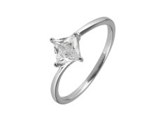 Evolution Group - Pavona Stříbrný prsten se zirkonem Čtverec 15006.1 crystal 53 mm