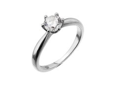 Evolution Group - Pavona Stříbrný zásnubní prsten s&nbsp;jemným zirkonem 15014.1 crystal 56 mm