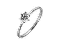 Evolution Group - Pavona Stříbrný zásnubní prsten s kulatým zirkonem 15007.1 crystal 54 mm