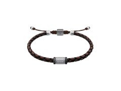 Fossil Elegantní kožený náramek pro muže Machine JF05009998