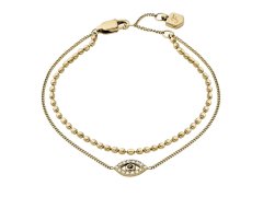 Fossil Dvojitý pozlacený náramek Evil Eye JF04794710