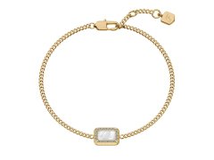 Fossil Elegantní pozlacený náramek s perletí Raquel JF04998710