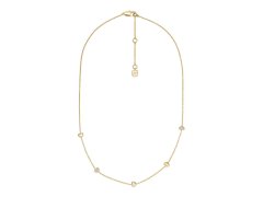 Fossil Jemný pozlacený náhrdelník se srdíčky JA7298710