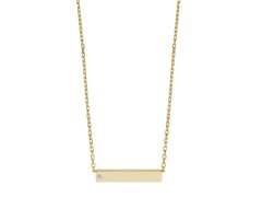 Fossil Moderní pozlacený náhrdelník s&nbsp;krystalem JOF00820710