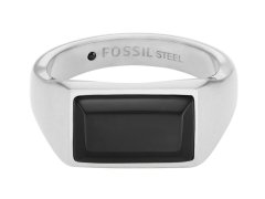 Fossil Moderní pánský prsten z oceli All Stacked Up JF04603040 65 mm