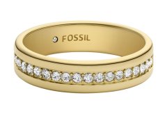 Fossil Pozlacený prsten s kubickými zirkony Archival JOF01035710 52 mm