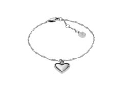 Fossil Něžný ocelový náramek Srdíčko JF04837040