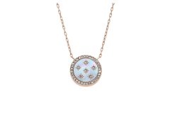 Fossil Pozlacený náhrdelník s perletí Mother of Pearl JF04936791