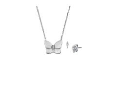 Fossil Set ocelových šperků Motýl JF04935SET (náhrdelník, náušnice)