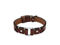 Fossil Robustní kožený náramek pro muže JF04942040