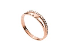 Fossil Romantický bronzový prsten s&nbsp;krystaly JF03460791 54 mm