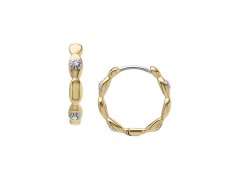 Fossil Slušivé pozlacené kruhové náušnice Evil Eye JF04795710