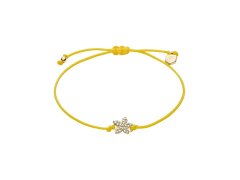 Fossil Šňůrkový žlutý náramek Sutton Mini Moments JA7308710
