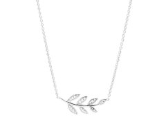 Fossil Stříbrný náhrdelník s lístky JFS00485040