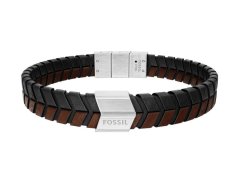 Fossil Fashion kožený náramek pro muže Woven JF04984040