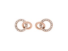 Fossil Blyštivé pozlacené náušnice s kroužky Hazel JOF00627791