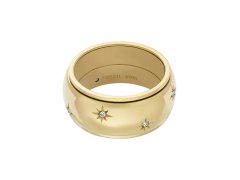 Fossil Třpytivý pozlacený prsten z&nbsp;oceli Sadie JF04835710 55 mm