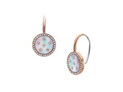 Fossil Visací pozlacené náušnice Mother of Pearl JF04938791