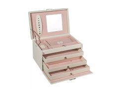 Friedrich Lederwaren Luxusní krémová šperkovnice Classico Rosé 23238-13