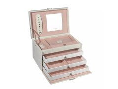 Friedrich Lederwaren Luxusní smetanová šperkovnice Classico Rosé 23238-10
