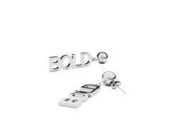 Furiosa Moderní ocelové náušnice s&nbsp;textem Bold SE-BOLDEARING-S