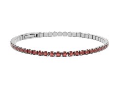 Furiosa Tenisový náramek s červenými krystaly Swarovski SB-CHERRYTENNIS-S 17 cm